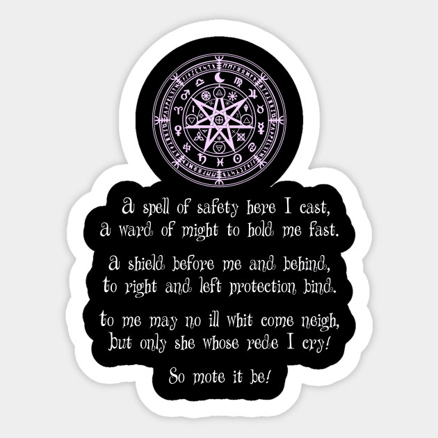 Wiccan Spell of Protection and Safety Sticker by BeesEz